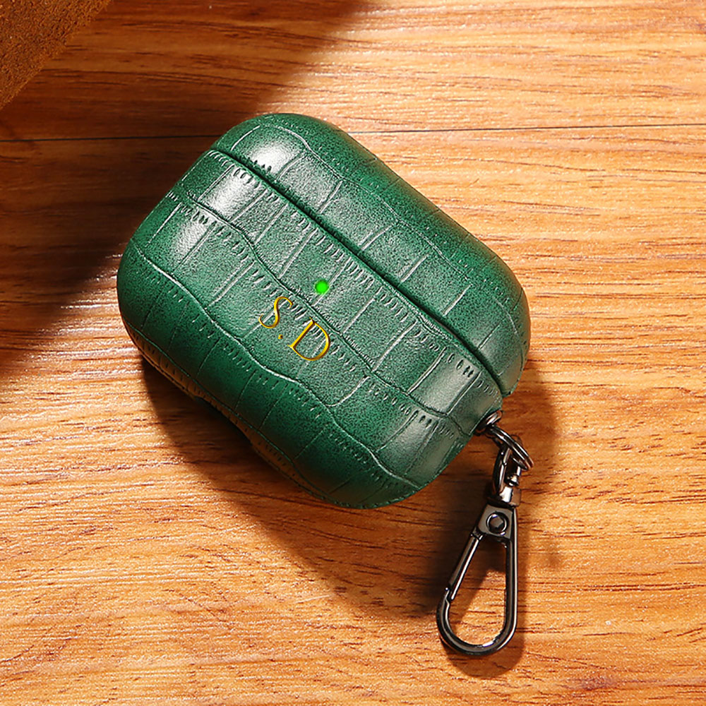 Monogram Keychain Leather - Para Airpods 1, 2, 3, 4