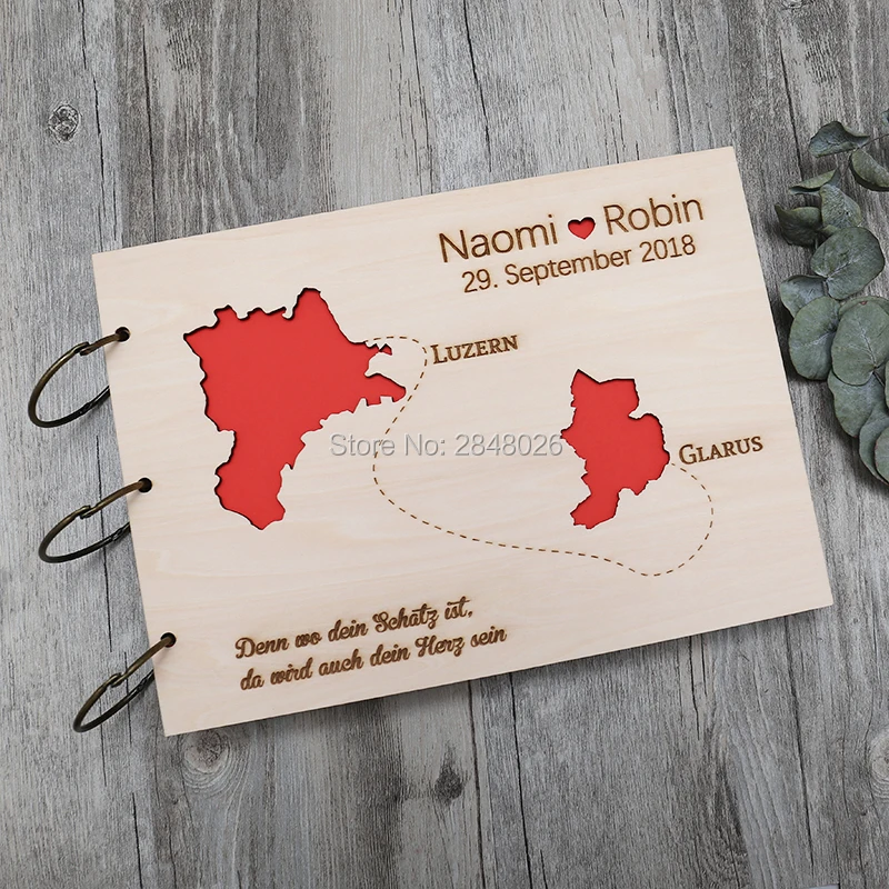 Custom Star Map - Libro de invitados de boda personalizado