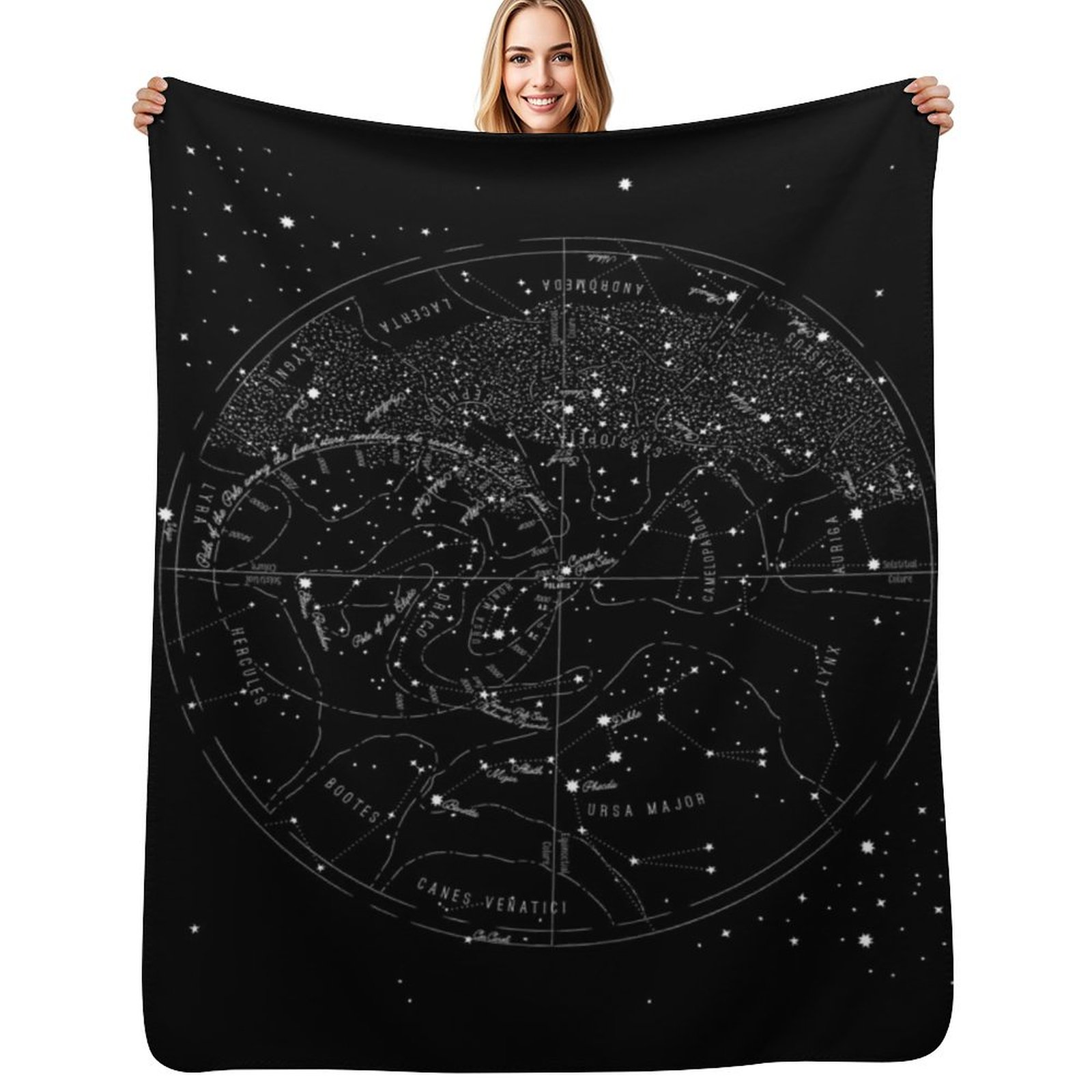 Custom Star Map - Manta Decorativa Vintage con Mapa de