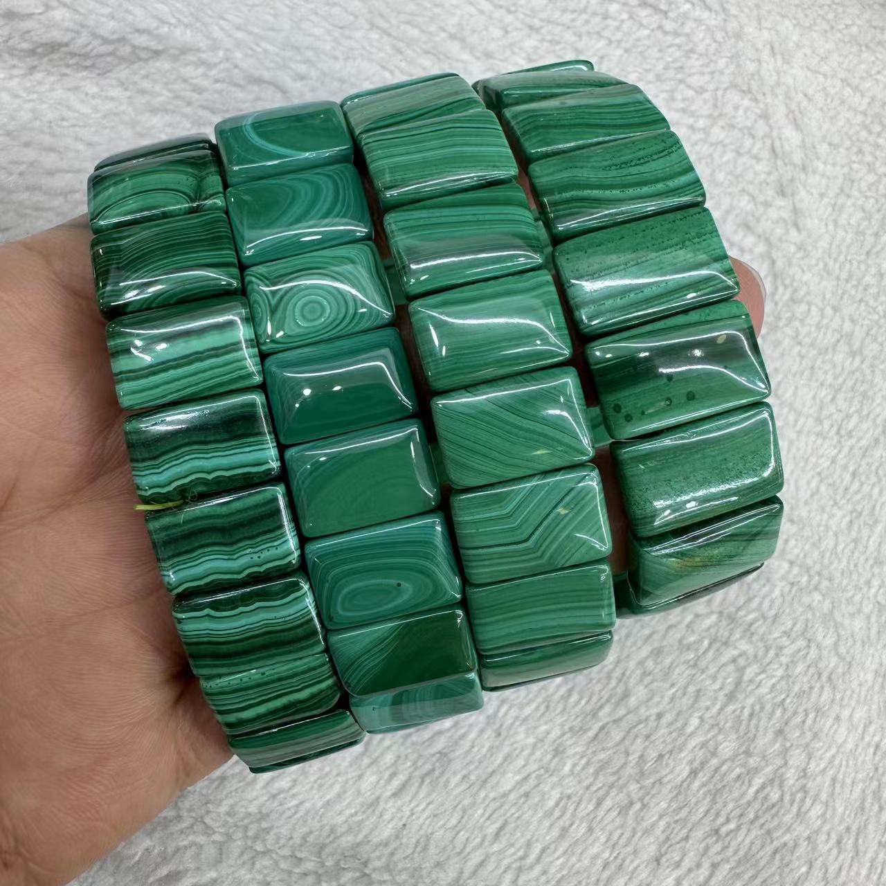Coordinates Bracelet - Pulsera de crisocolla de malaquita verde
