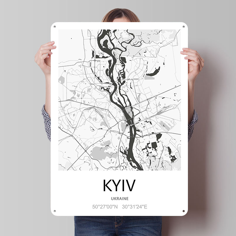 Custom Map Poster - Mapa de la ciudad de Kiev,