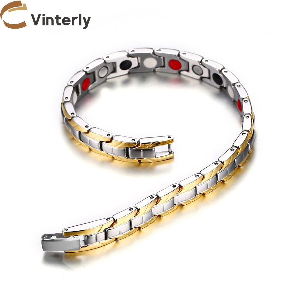 Coordinates Bracelet - Pulsera magnética Vinterly, eslabones de cadena
