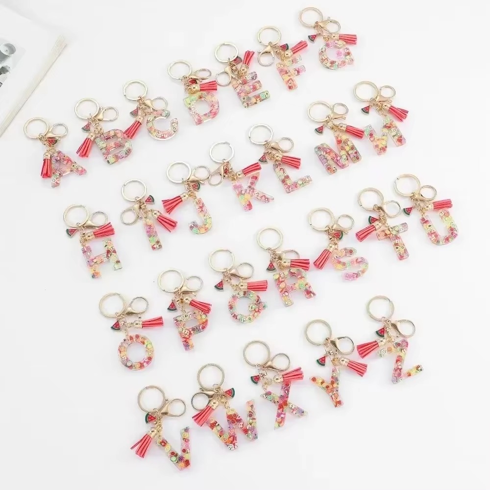 Monogram Keychain Leather - LLavero de A-Z personalizado, cadenas con