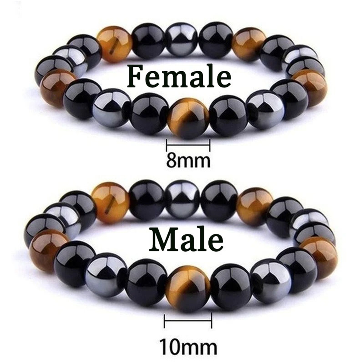 Coordinates Bracelet - Pulseras Magnéticas para Hombre, Hematita, Ojo
