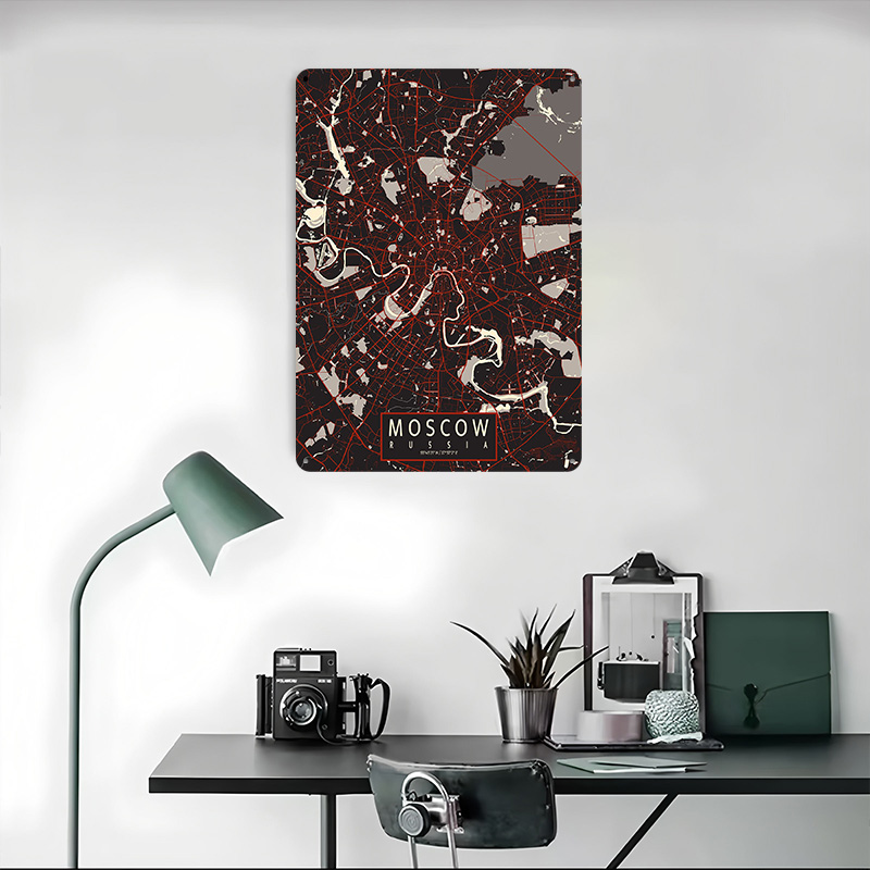 Póster de Metal de Vector de m - Custom Map Poster reseña y precio