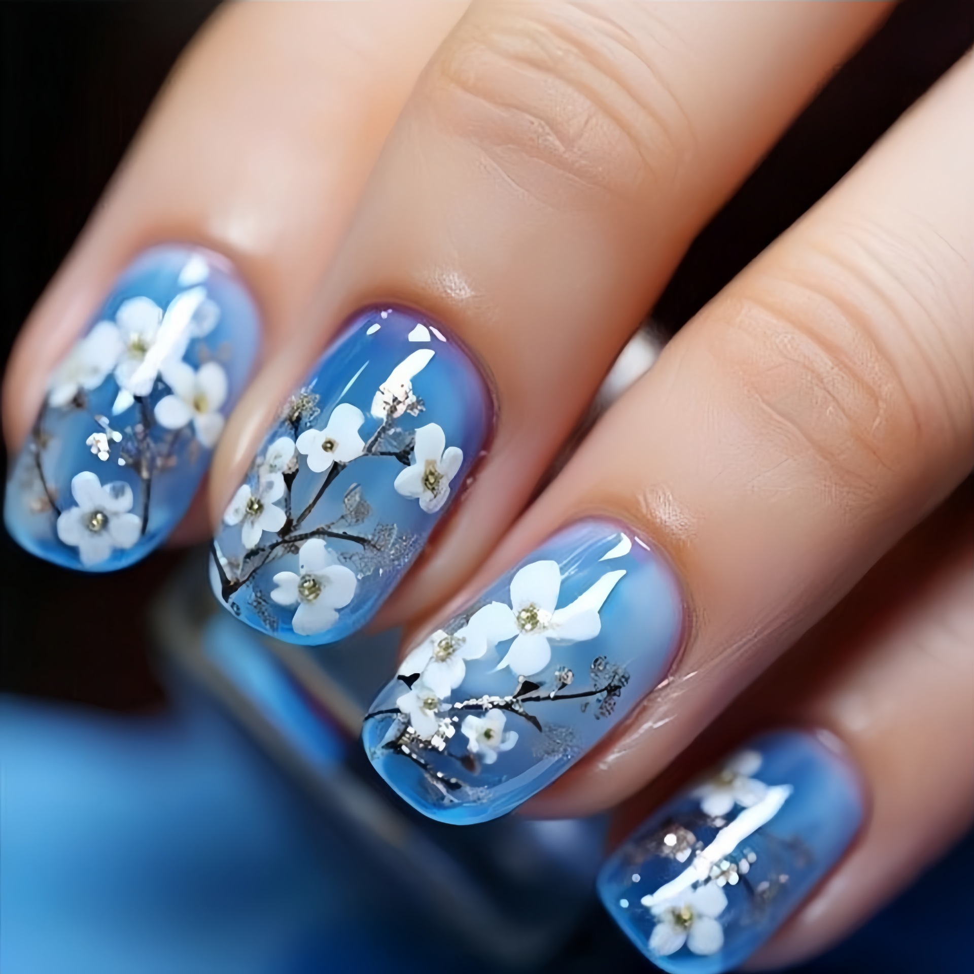 Uñas postizas medianas para mu - Pressed Flower Art reseña y precio