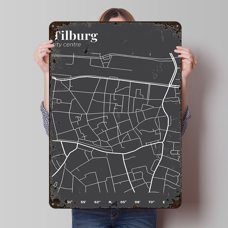 Mapa del centro de la ciudad d - Custom Map Poster reseña y precio
