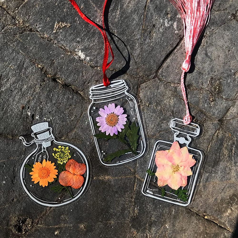 Marcapáginas de flores secas t - Dried Flower Bookmark reseña y precio