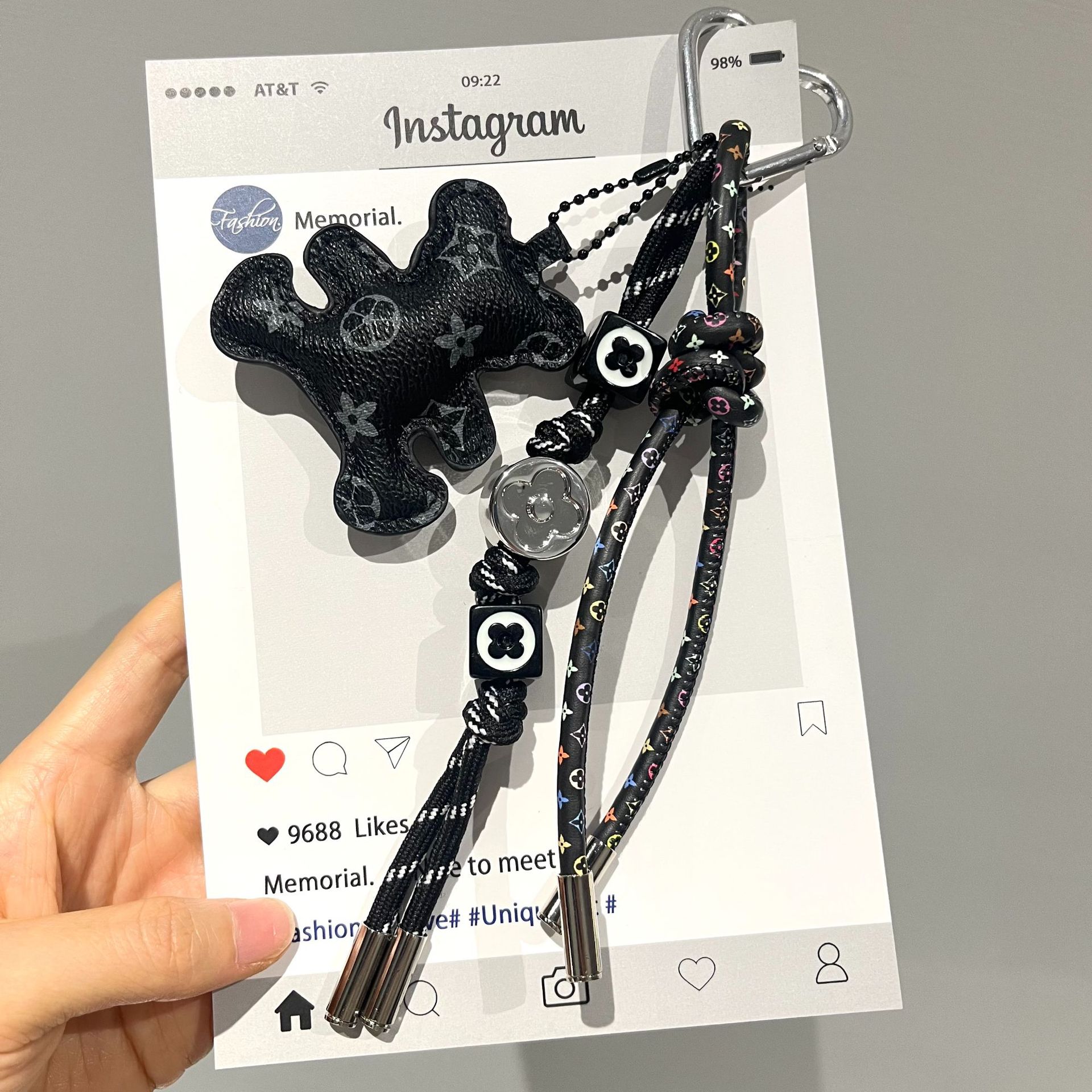Colgante de oso mini para bols - Monogram Keychain Leather reseña y precio