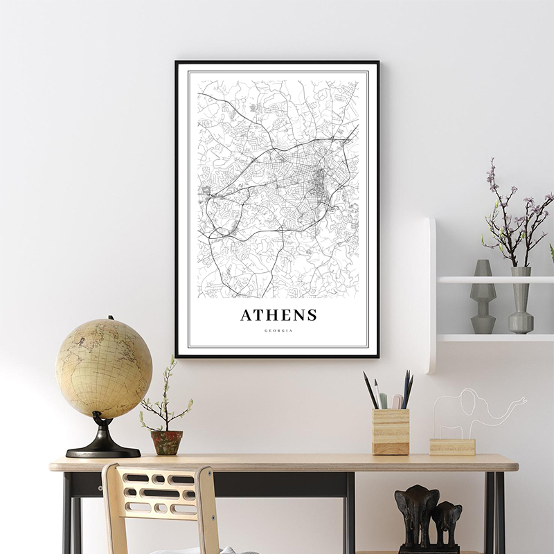 Póster de mapa de ruta de Grec - Custom Star Map reseña y precio