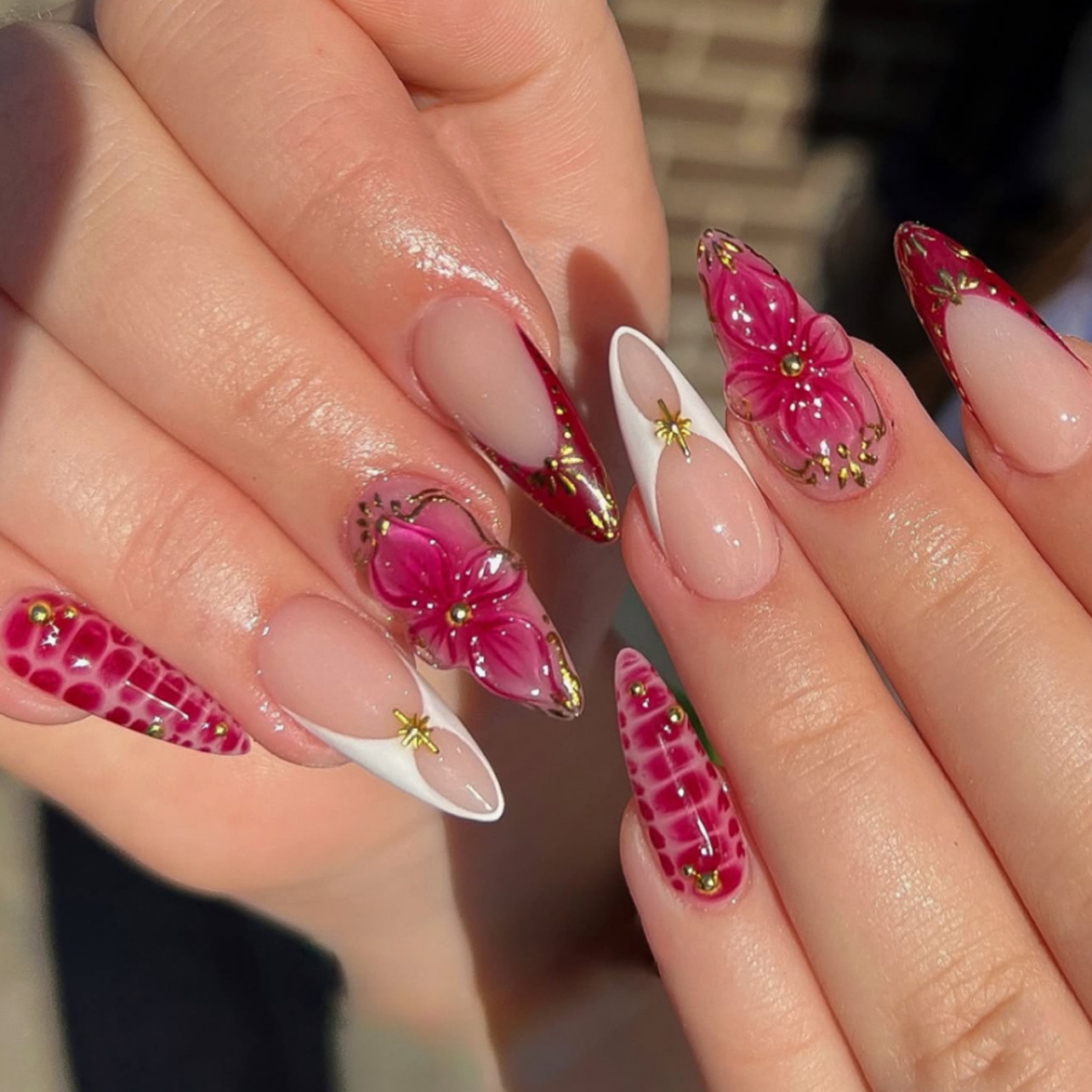 24 Uñas Postizas de Almendra c - Pressed Flower Art reseña y precio