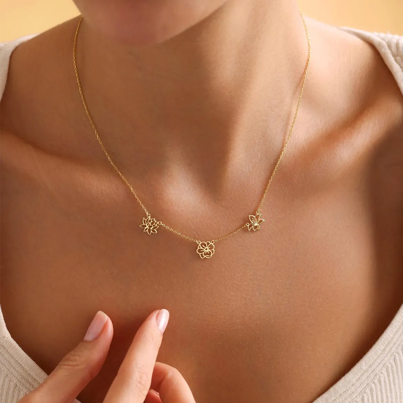 Collar de flores de nacimiento - Birth Flower Necklace reseña y precio
