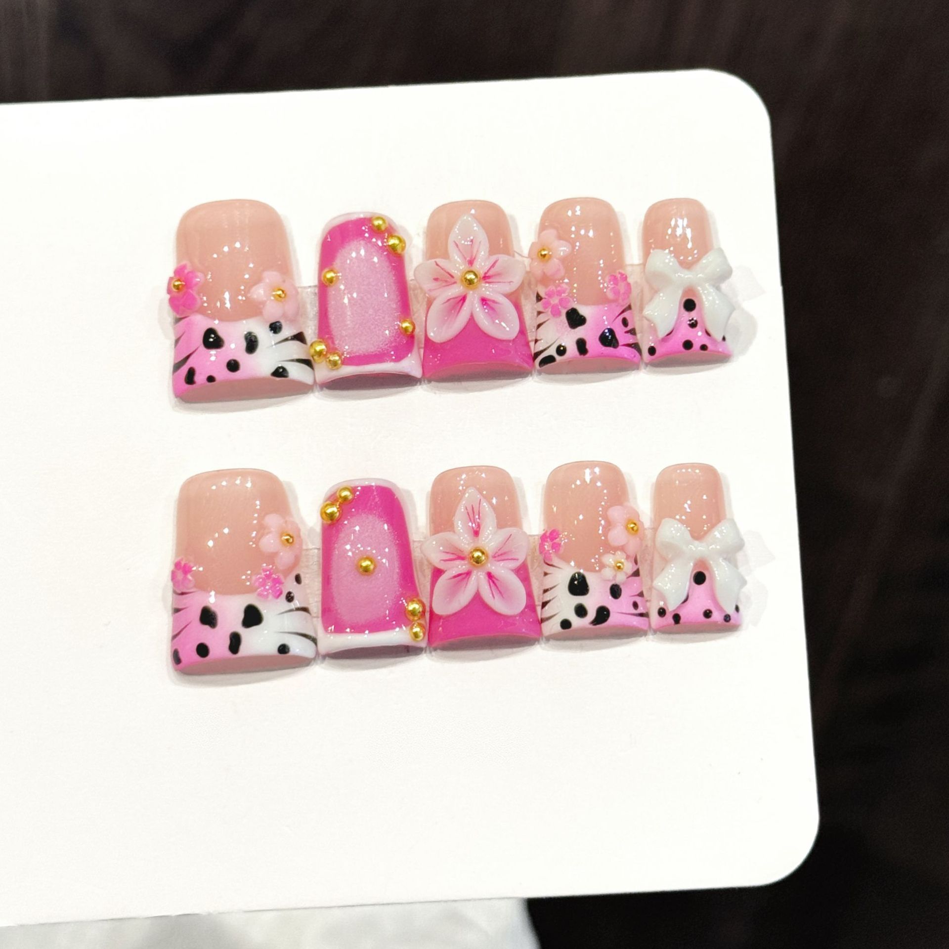 10 Uds uñas postizas estilo oc - Pressed Flower Art reseña y precio