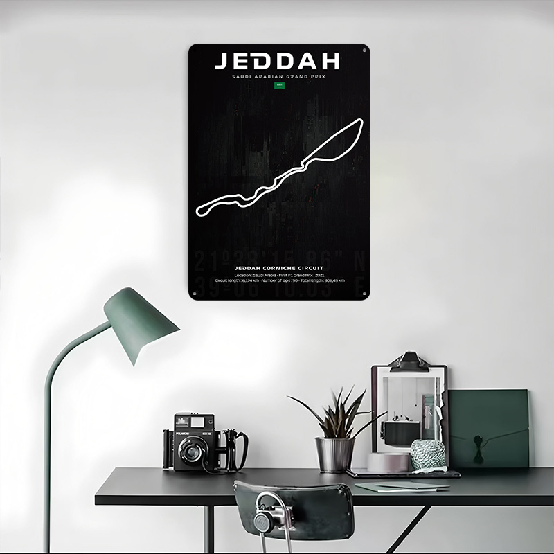 Mapa del Circuito de Jeddah, P - Custom Map Poster reseña y precio